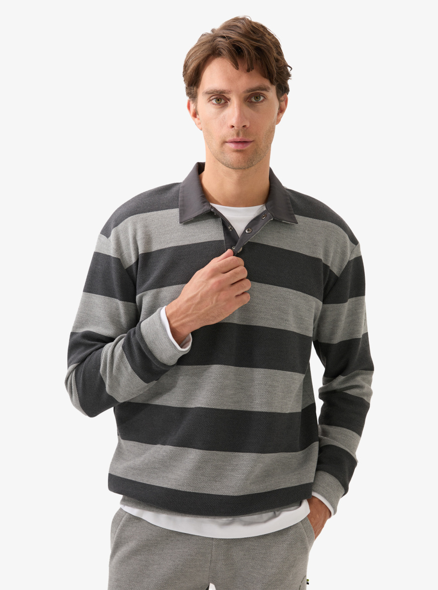 Erkek Sweatshirt 40834 - Gri - Blackspade