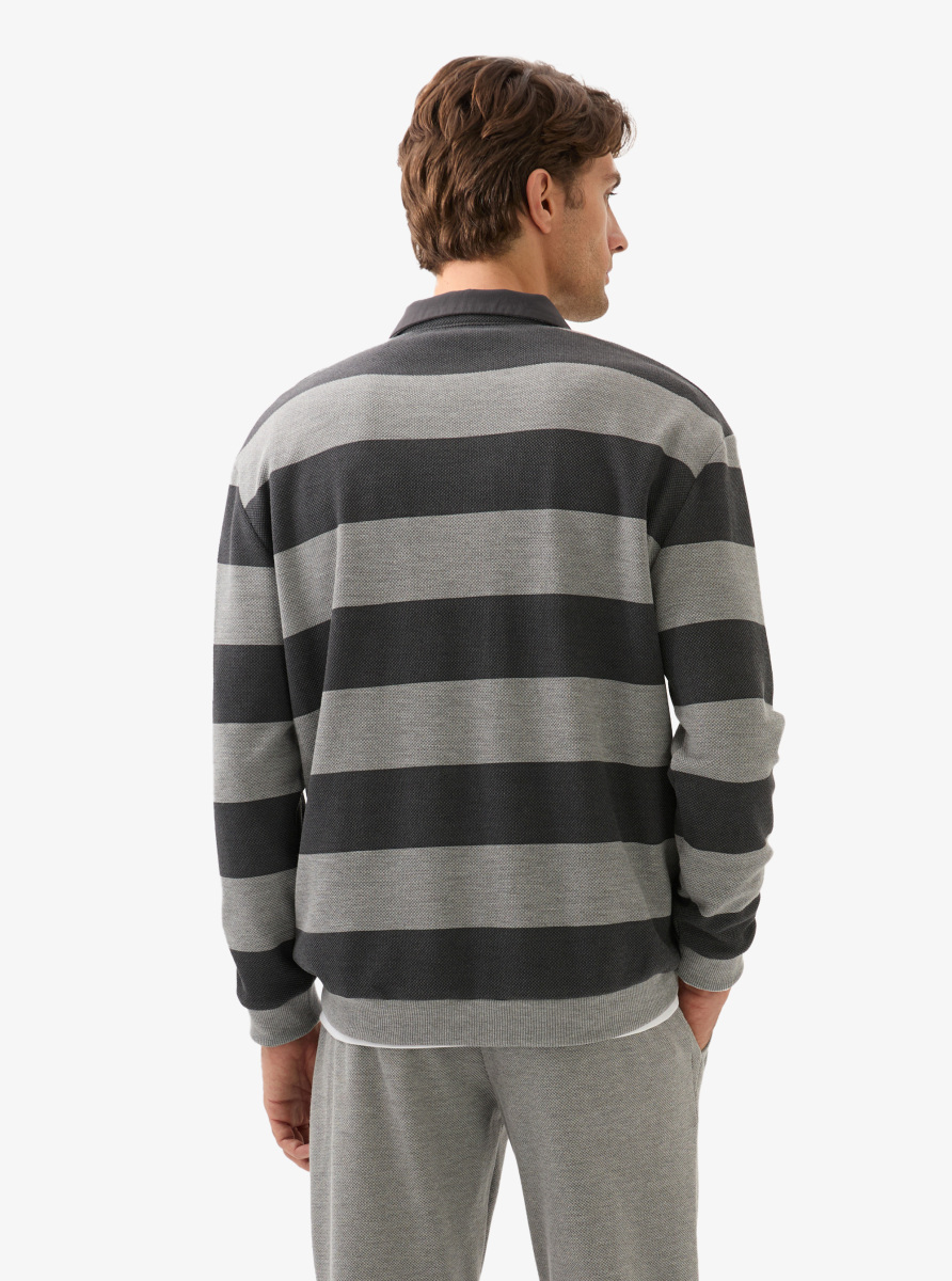 Erkek Sweatshirt 40834 - Gri - Blackspade (1)