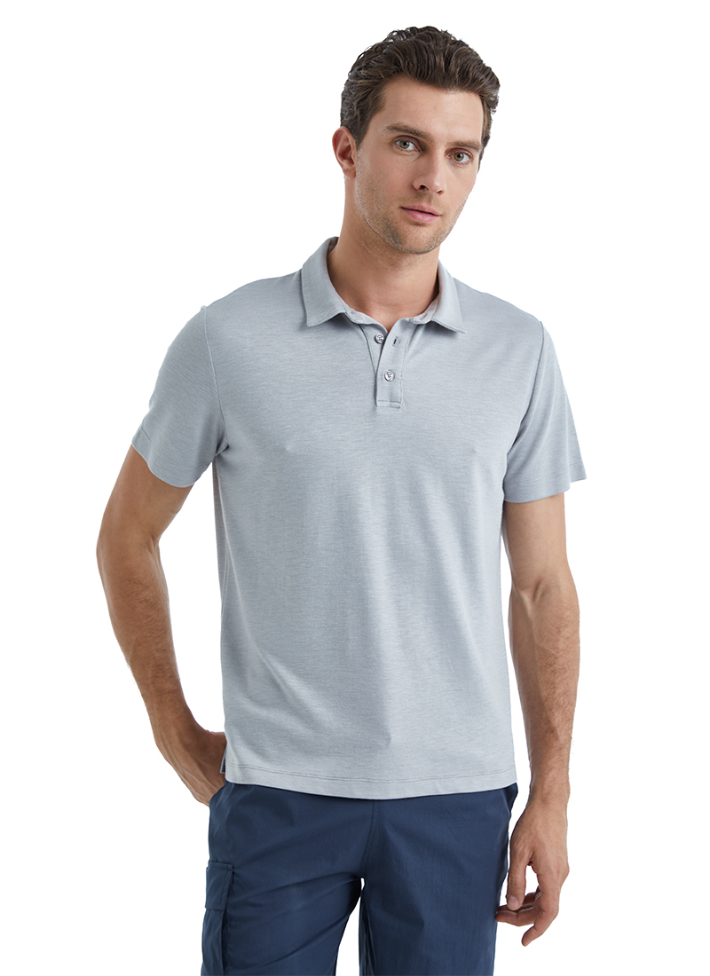 Erkek Polo Yaka T-Shirt 40509 - Gri - 5