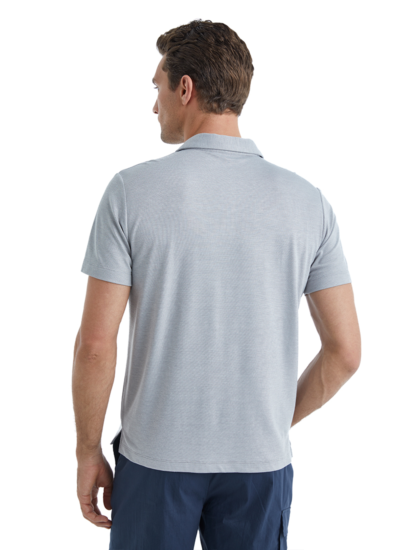 Erkek Polo Yaka T-Shirt 40509 - Gri - 2