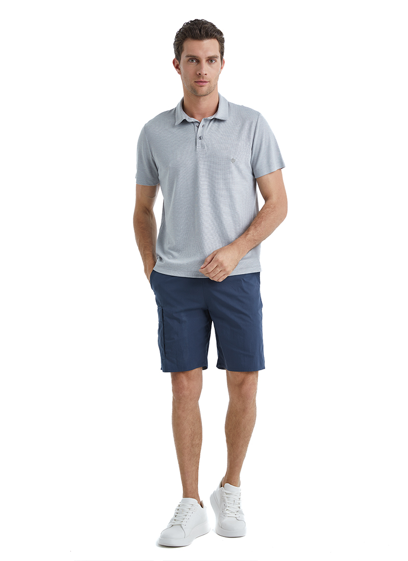 Erkek Polo Yaka T-Shirt 40509 - Gri - 4