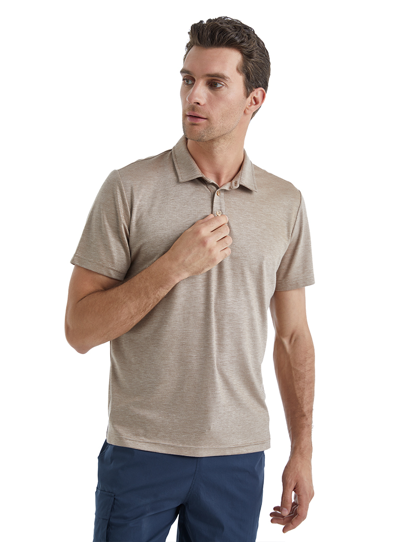 Erkek Polo Yaka T-Shirt 40509 - Kahverengi - 1