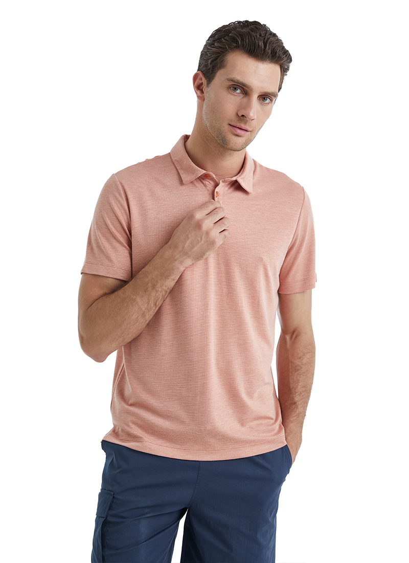 Erkek Polo Yaka T-Shirt 40509 - Pembe - 3