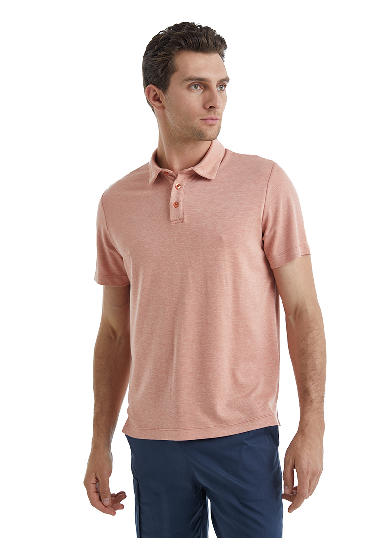 Erkek Polo Yaka T-Shirt 40509 - Pembe - 1