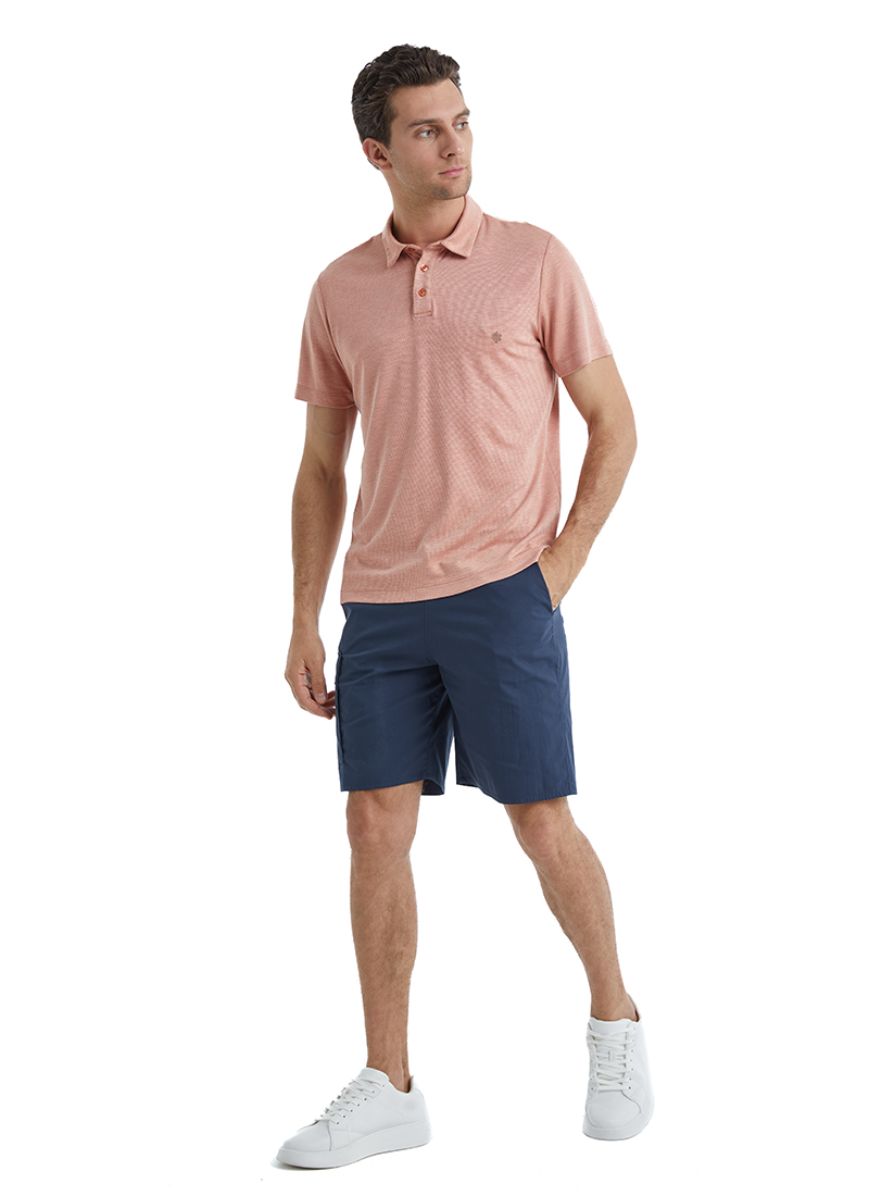 Erkek Polo Yaka T-Shirt 40509 - Pembe - 4