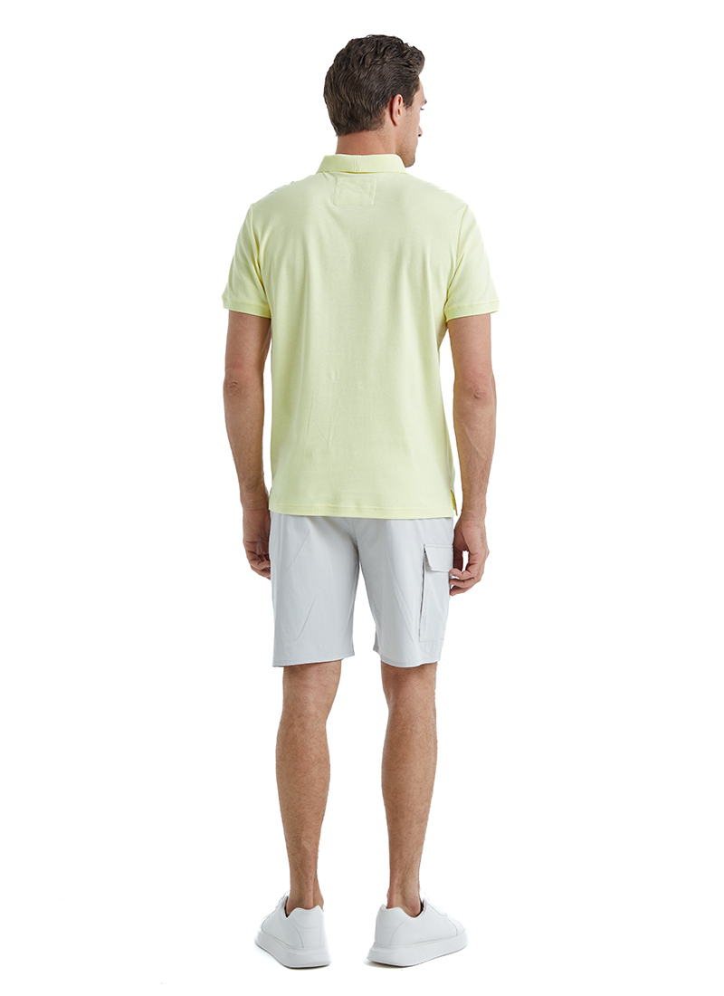 Erkek Polo Yaka T-Shirt 40527 - Sarı - 5