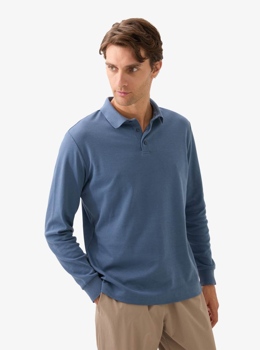Erkek Polo Yaka T-Shirt 40819 - Mavi - 1