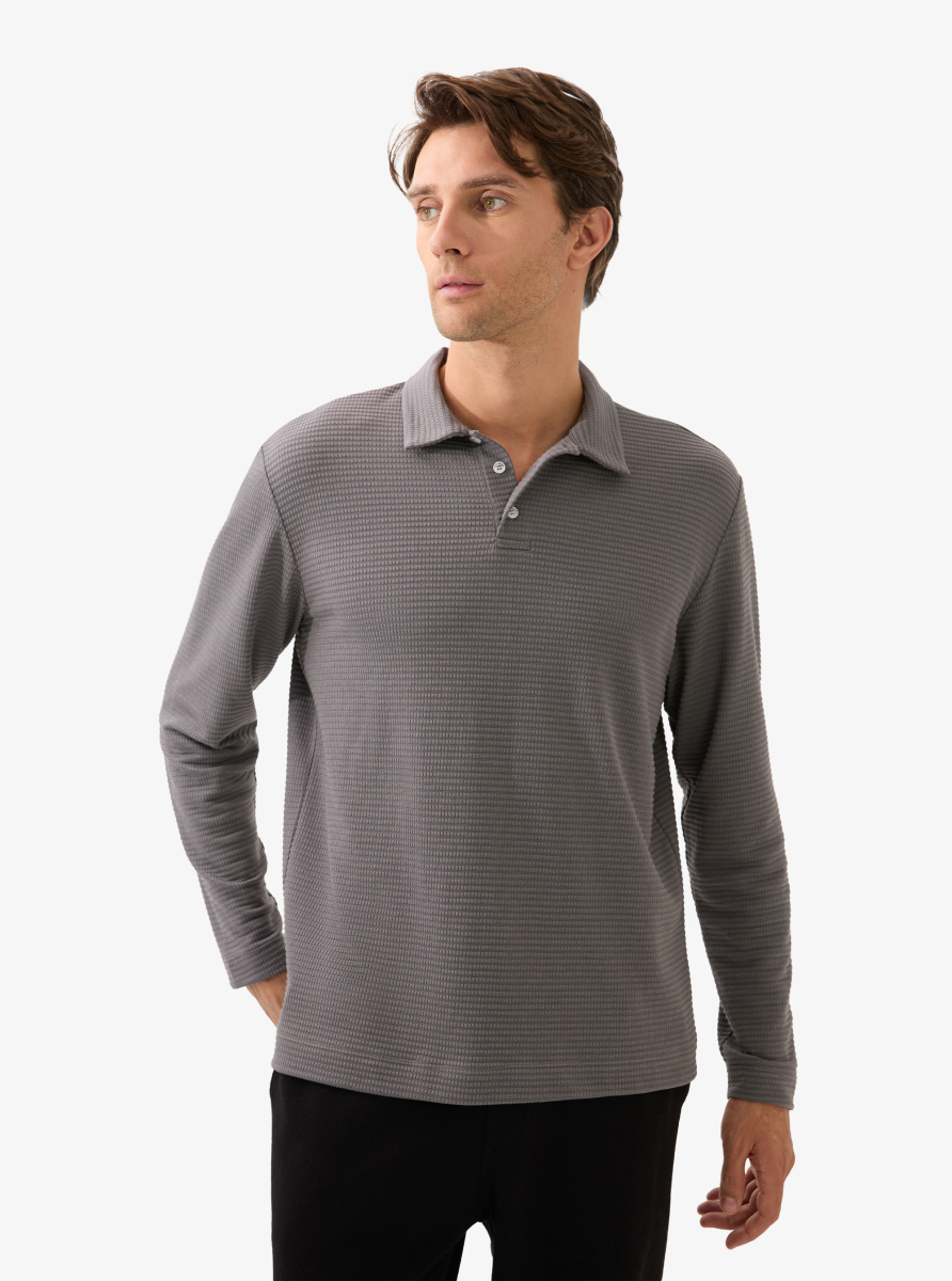Erkek Polo Yaka T-Shirt 40821 - Antrasit - Blackspade