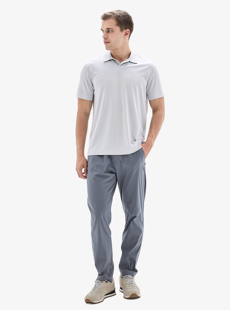 Erkek Polo Yaka T-Shirt 40907 - Gri - 4