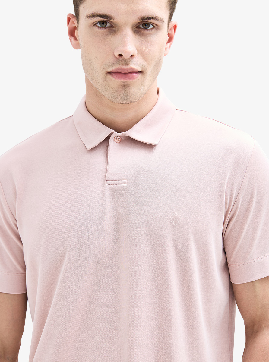 Erkek Polo Yaka T-shirt 40907 - Pembe - 2