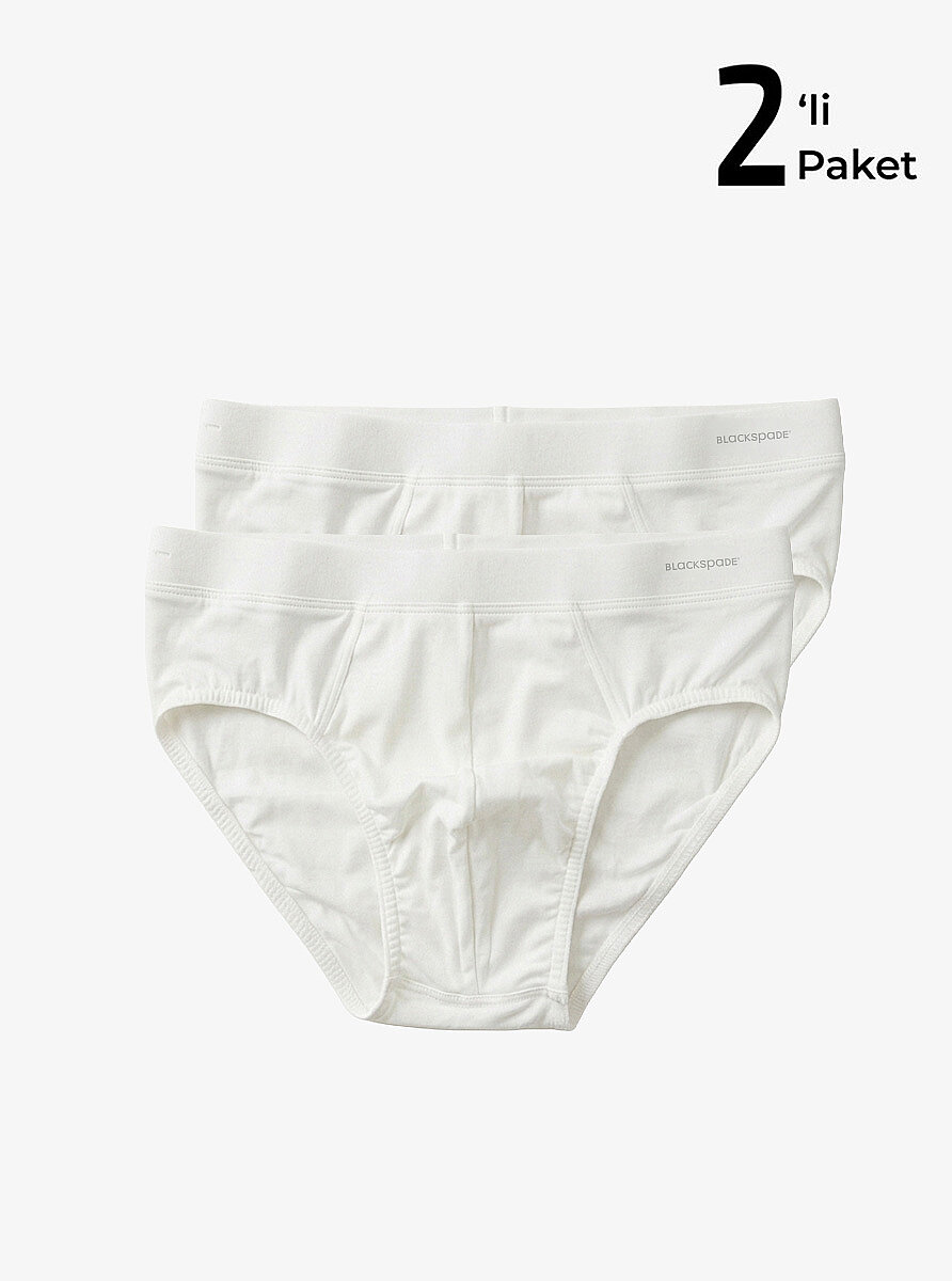 Erkek Slip Külot 2'li Paket 9617 - Beyaz