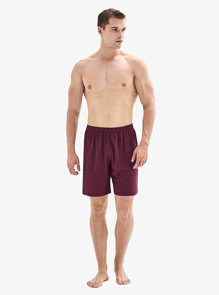 Erkek Şort Pijama Altı 40882 - Bordo - 3