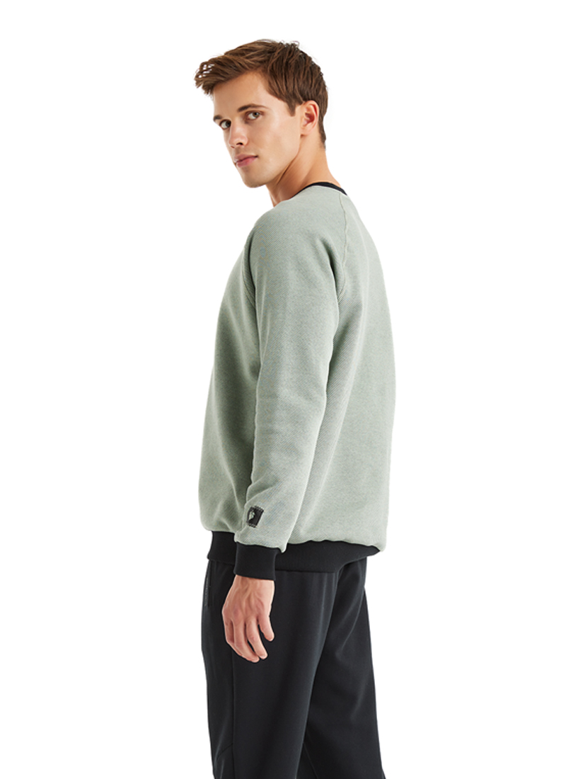 Erkek Sweatshirt 40622 - Yeşil - 2