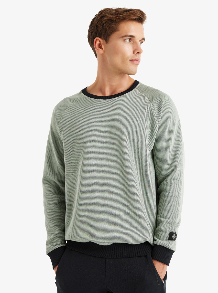 Erkek Sweatshirt 40622 - Yeşil - 1