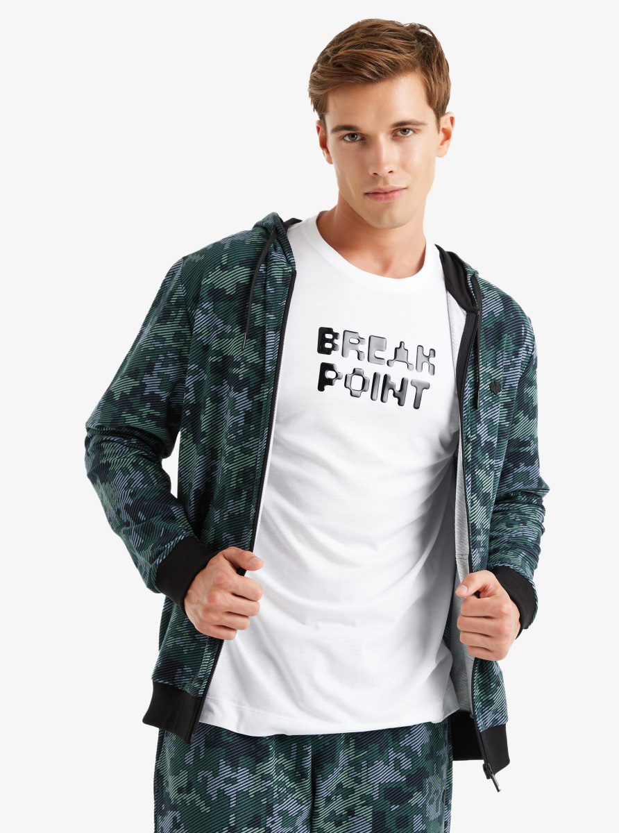 Erkek Sweatshirt 40625 - Desenli - 2