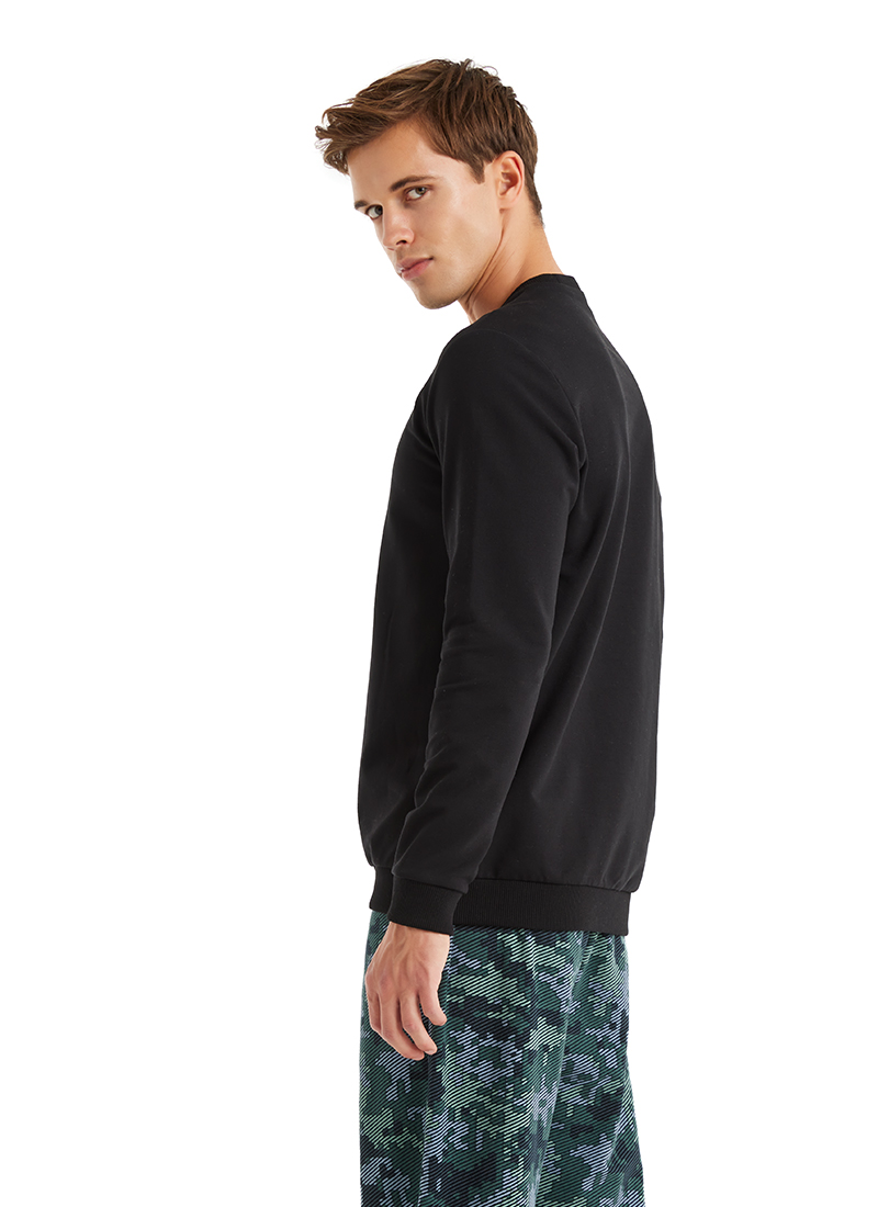 Erkek Sweatshirt 40628 - Siyah - Blackspade (1)