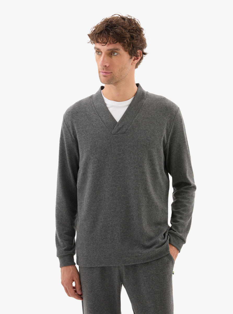 Erkek Sweatshirt 40798 - Antrasit - 1