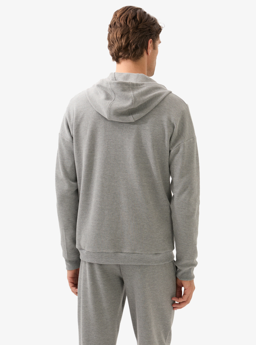 Erkek Sweatshirt 40835 - Gri Melanj - 3