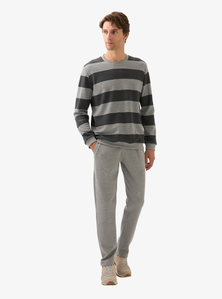Erkek Sweatshirt 40836 - Gri - 4