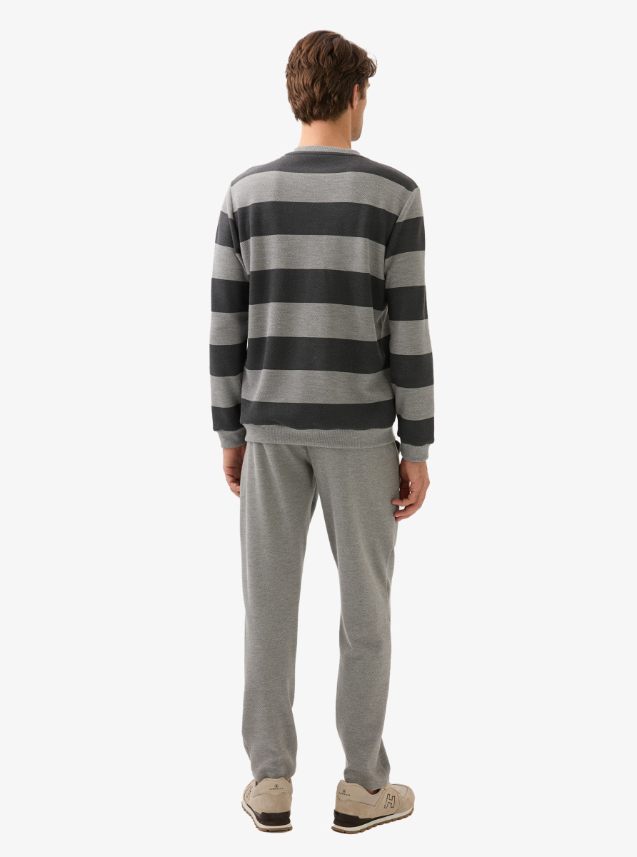 Erkek Sweatshirt 40836 - Gri - 5