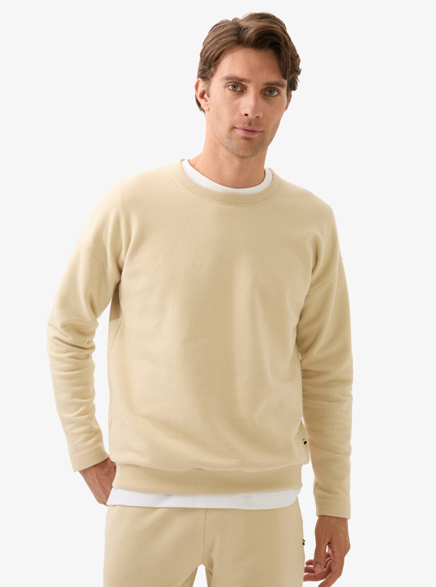 Erkek Sweatshirt 40839 - Krem - Blackspade