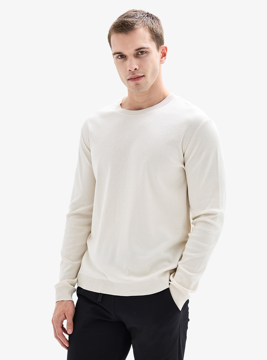 Erkek Sweatshirt 40924 - Krem - 1