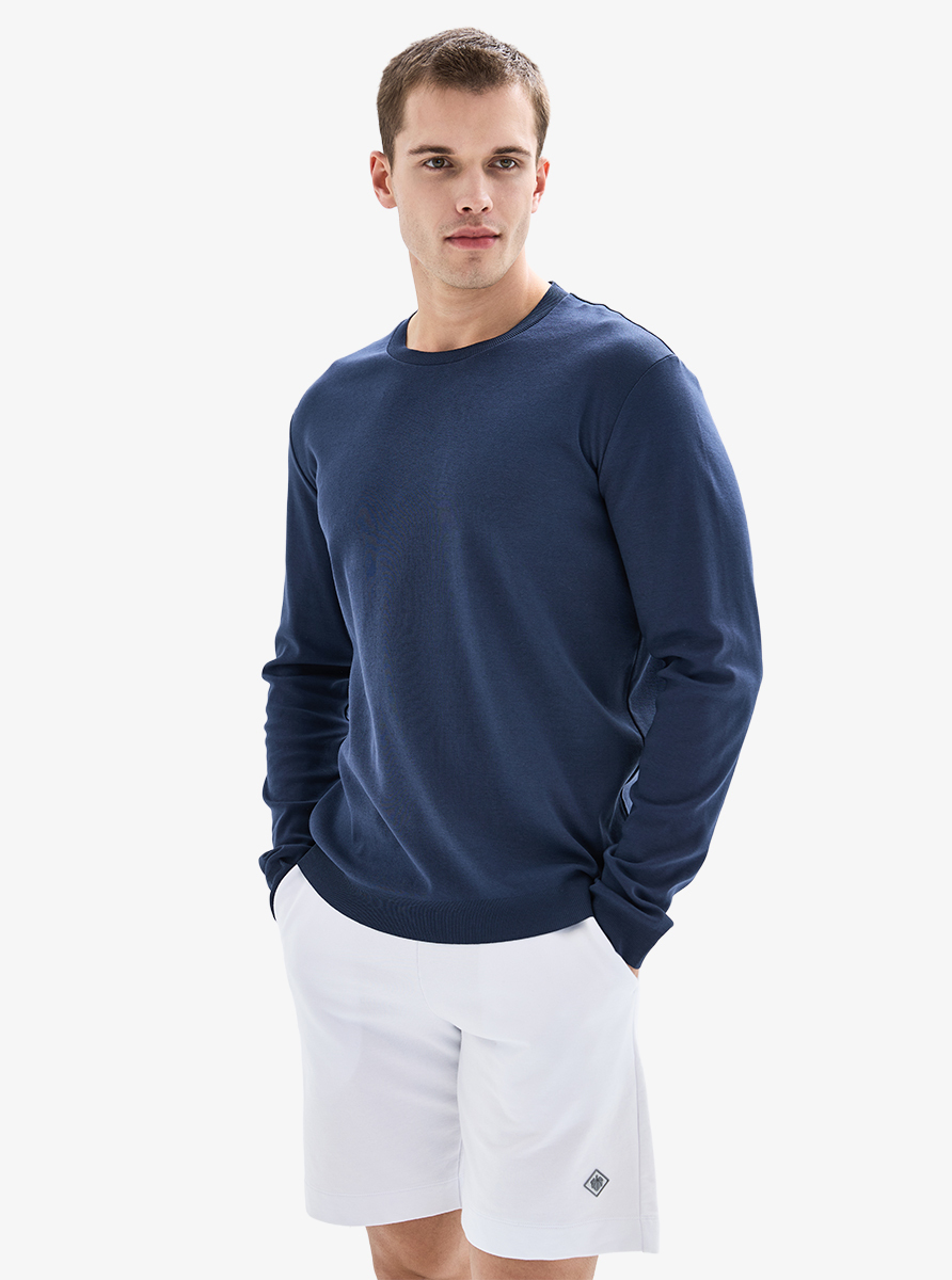 Erkek Sweatshirt 40924 - Lacivert - 1