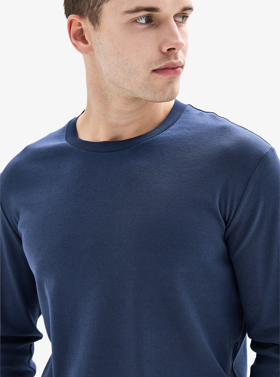 Erkek Sweatshirt 40924 - Lacivert - 6