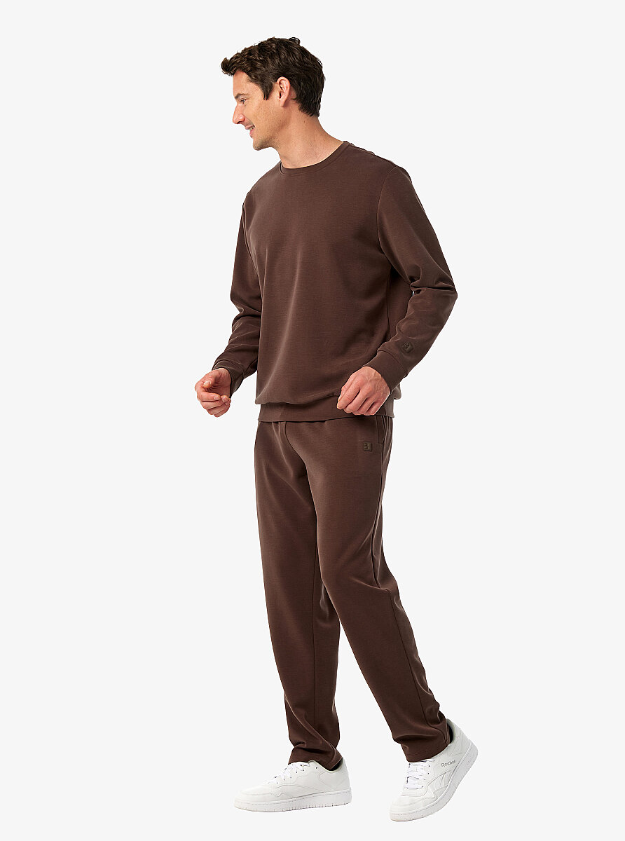 Erkek Sweatshirt 41018 - Kahverengi - 4
