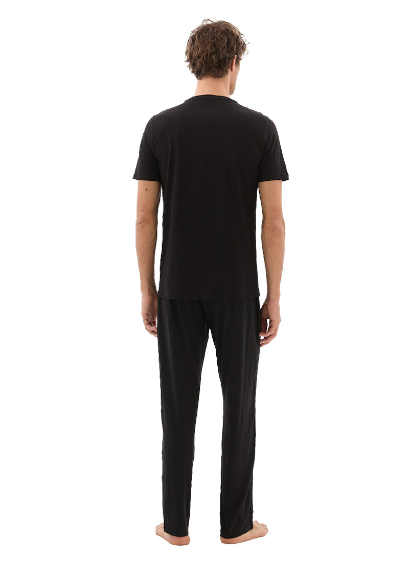 Erkek T-shirt Loose Fit 9638 - Siyah