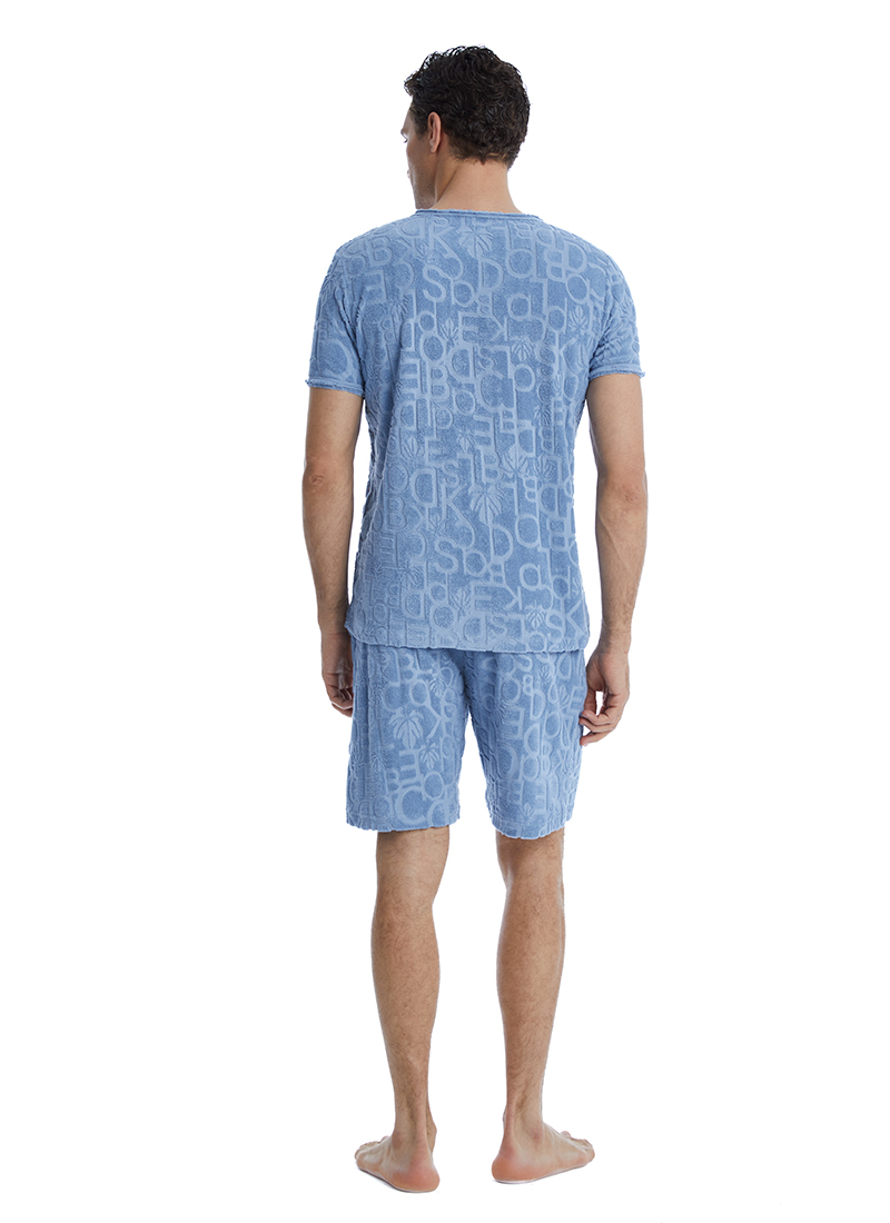 Erkek T-Shirt 10621 - Mavi - Blackspade (1)