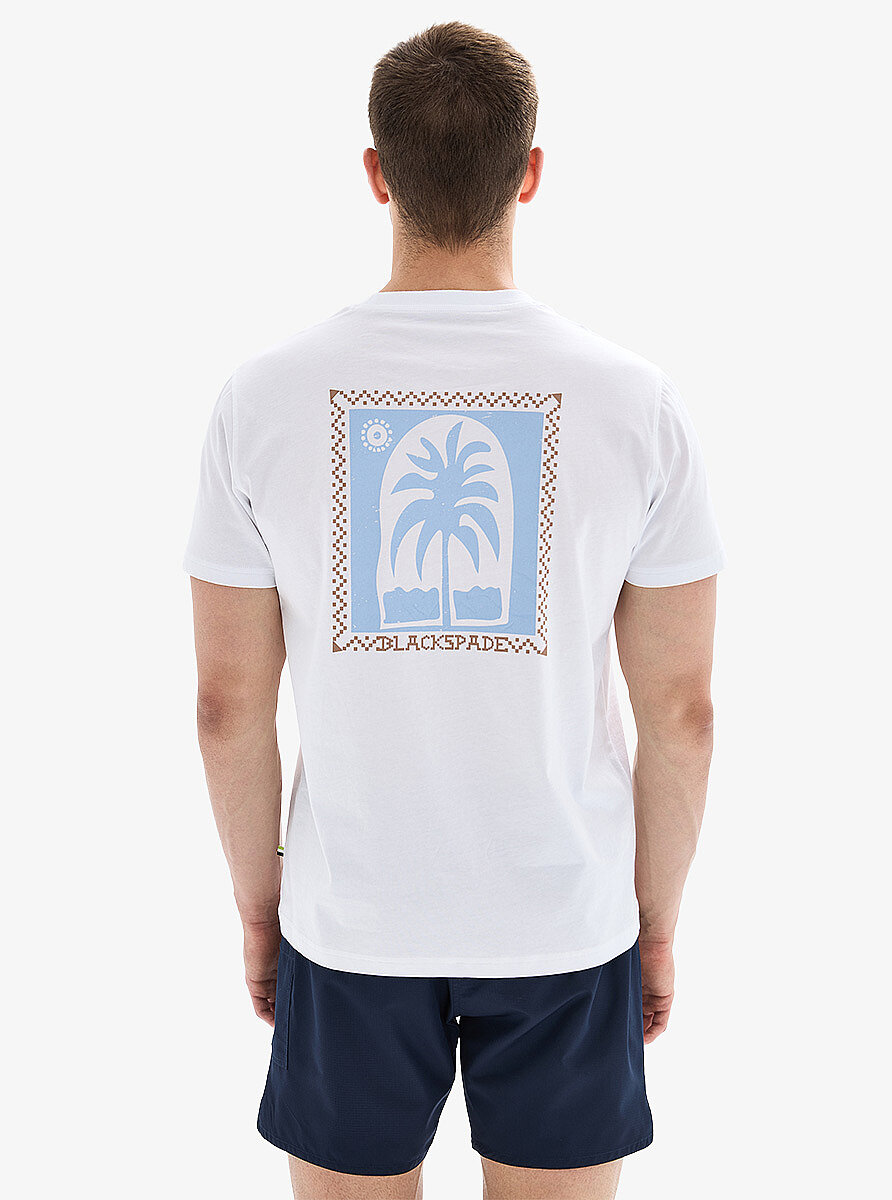 Erkek T-Shirt 10858 - Beyaz - Blackspade (1)