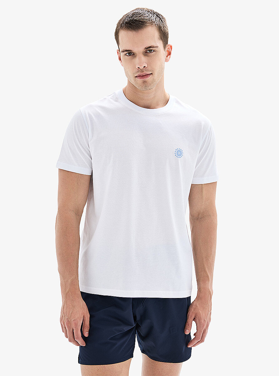 Erkek T-Shirt 10858 - Beyaz - Blackspade