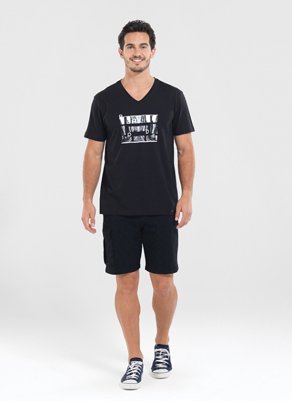 Erkek T-Shirt 30206 - Siyah - 1