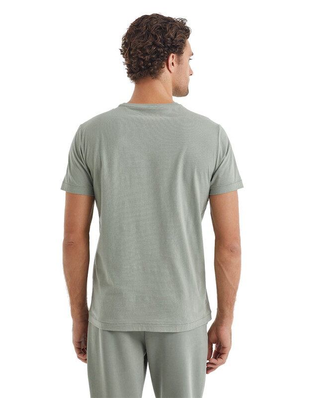 Erkek T-Shirt 40072 - Yeşil - 3