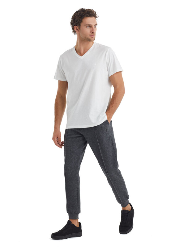 Erkek T-Shirt 40445 - Beyaz - Blackspade