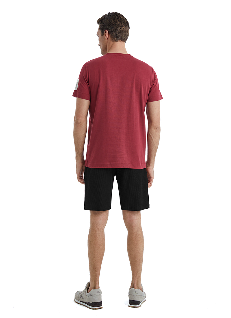 Erkek T-Shirt 40450 - Bordo - Blackspade (1)