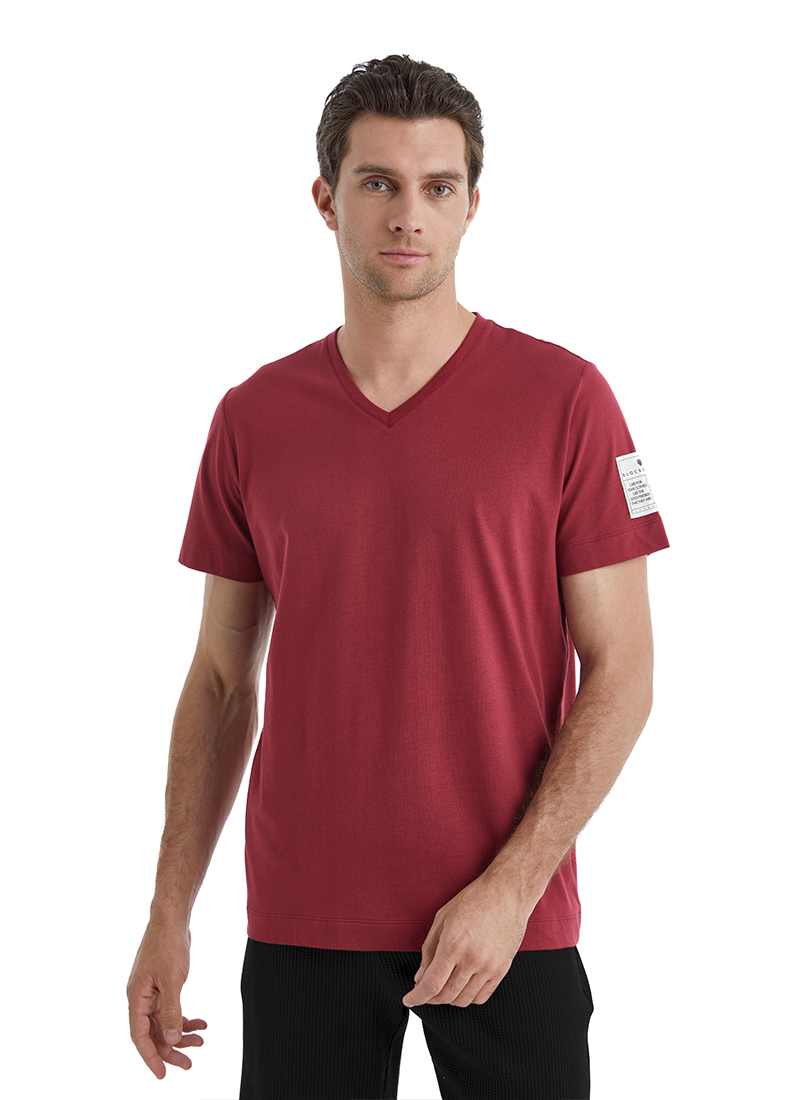 Erkek T-Shirt 40450 - Bordo - 5