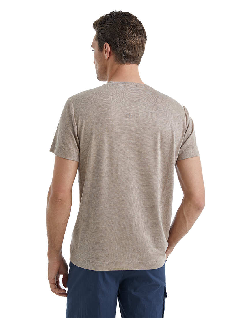 Erkek T-Shirt 40508 - Kahverengi - Blackspade (1)