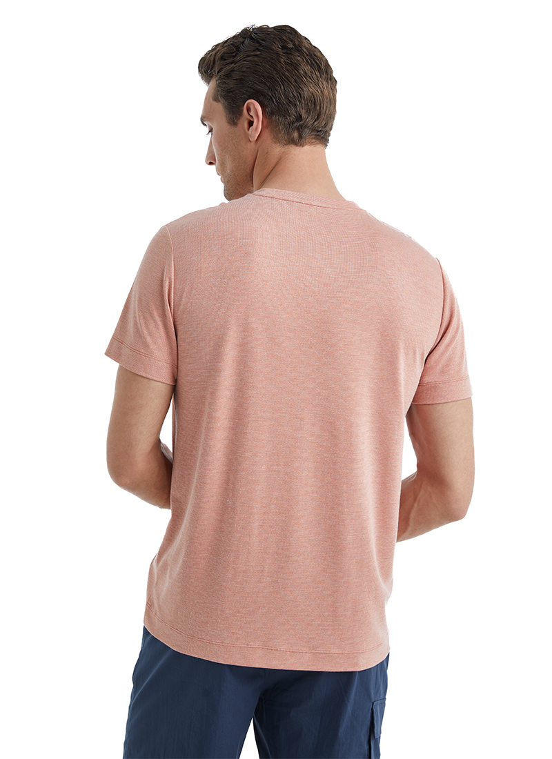 Erkek T-Shirt 40508 - Pembe - 2