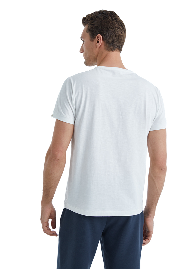 Erkek T-Shirt 40510 - Beyaz - 6
