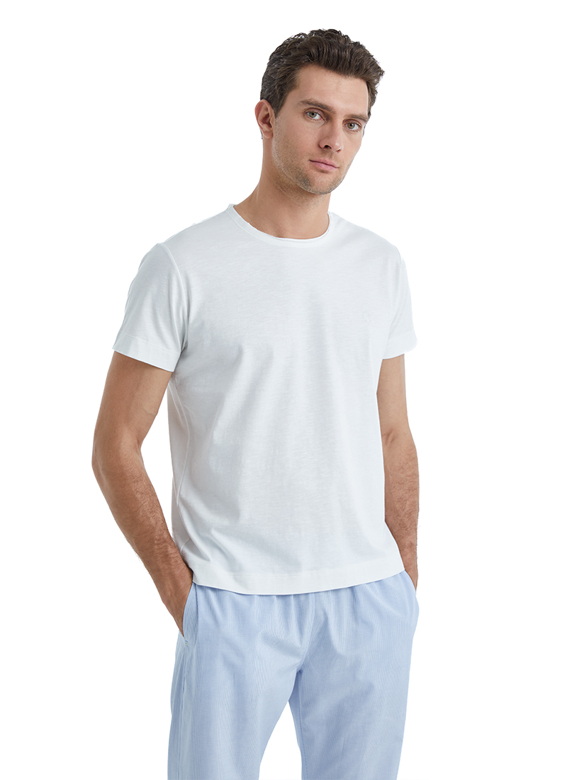 Erkek T-Shirt 40524 - Beyaz - 4