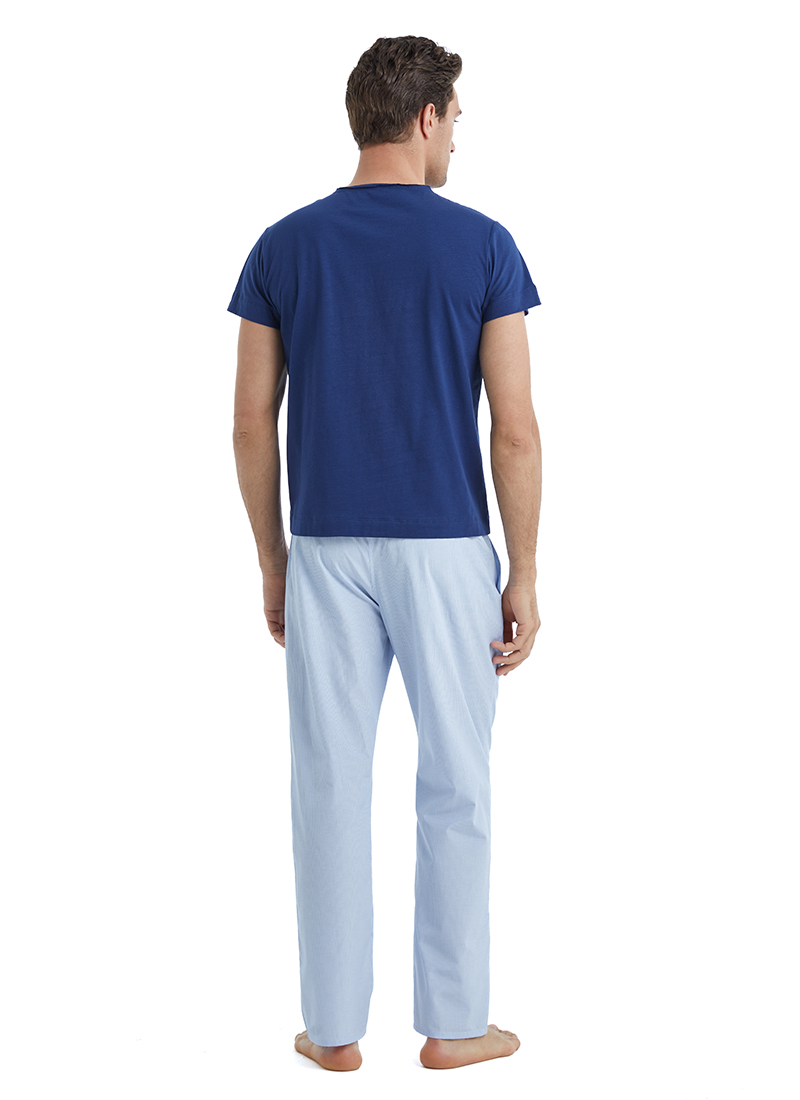Erkek T-Shirt 40524 - Mavi - Blackspade (1)