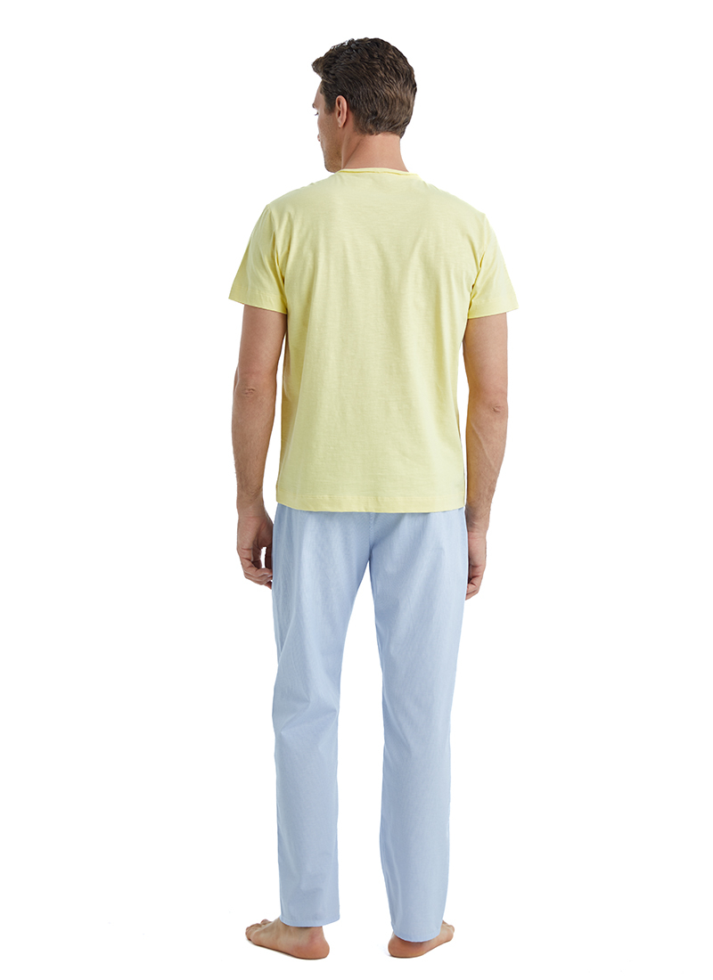 Erkek T-Shirt 40524 - Sarı - Blackspade (1)