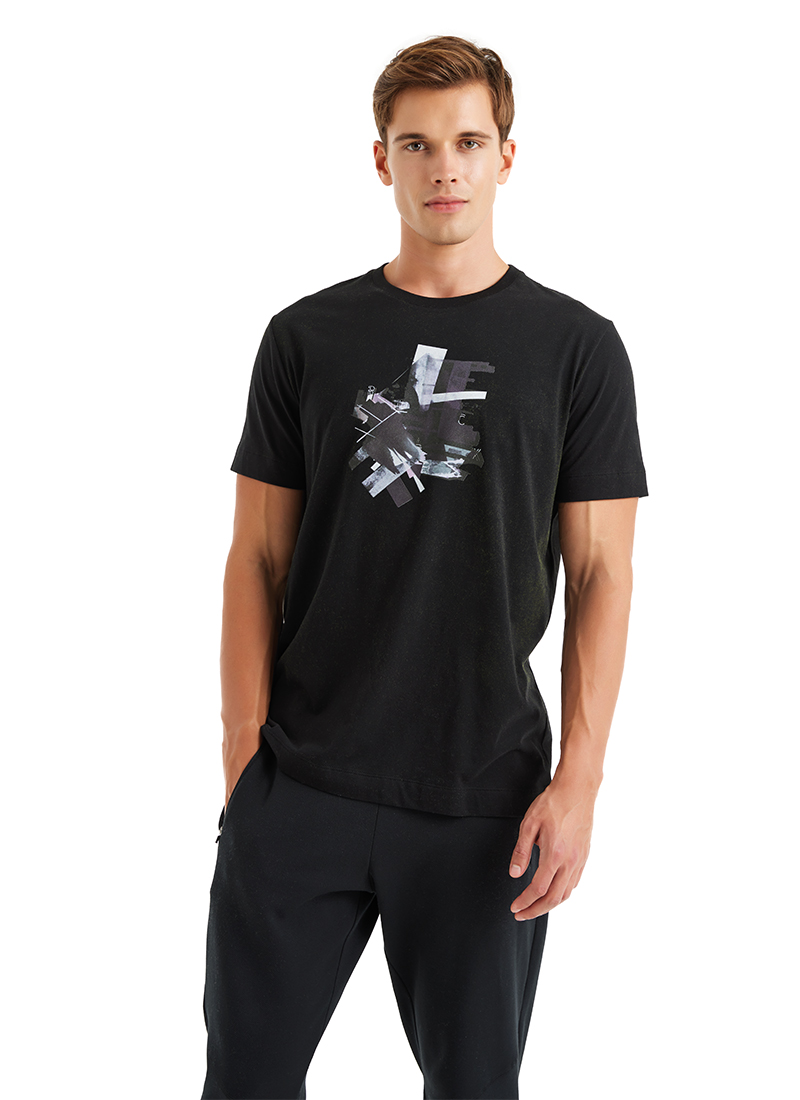 Erkek T-Shirt 40614 - Siyah - Blackspade