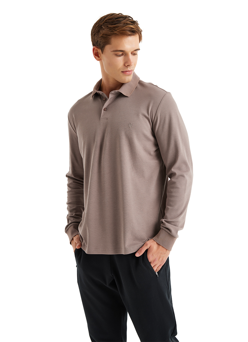 Erkek T-Shirt 40631 - Vizon - Blackspade