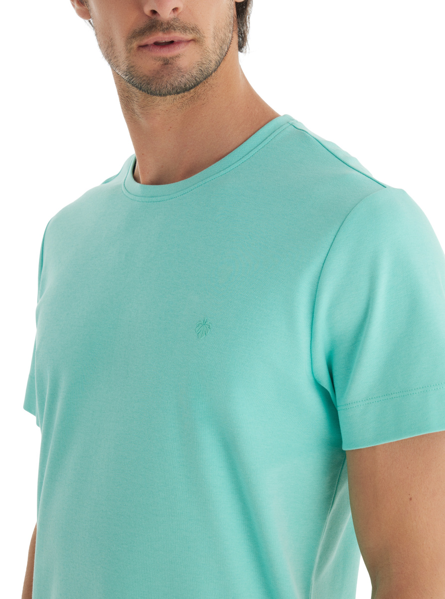 Erkek T-Shirt 40741 - Turkuaz - 3