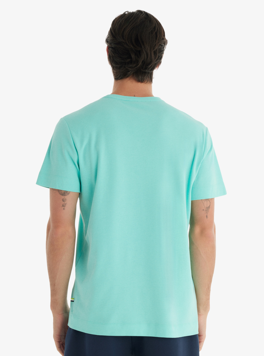 Erkek T-Shirt 40741 - Turkuaz - 2