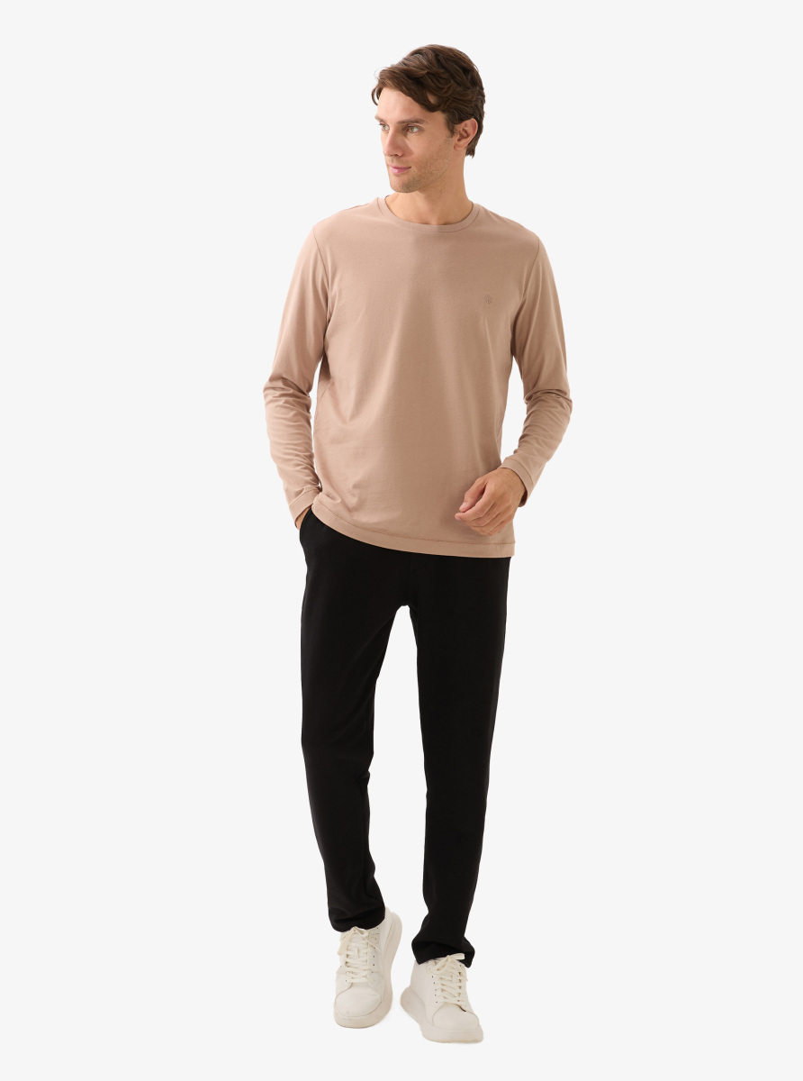 Erkek T-Shirt 40815 - Kahverengi - 4