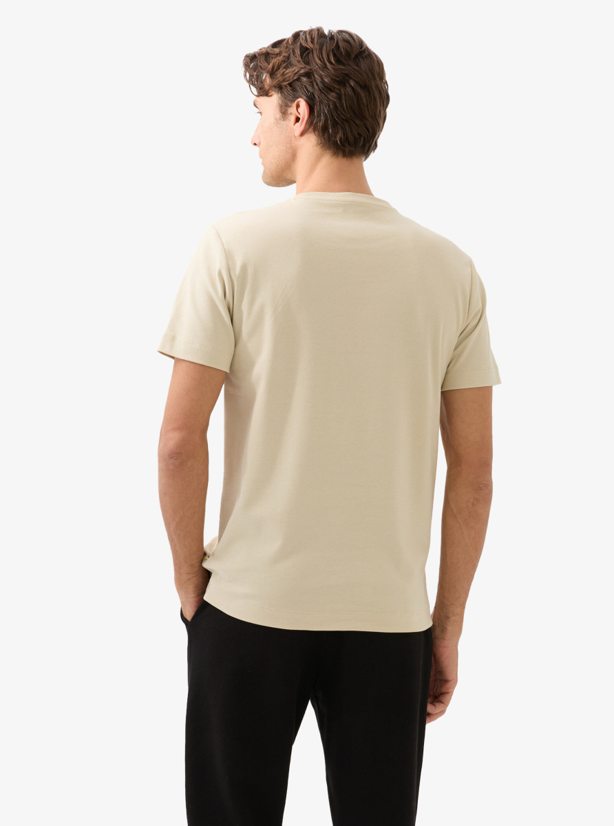 Erkek T-Shirt 40818 - Krem - 2